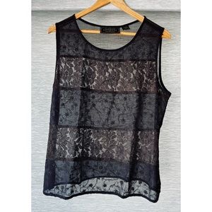 Vintage❣️ Express Sheer Brown Blouse